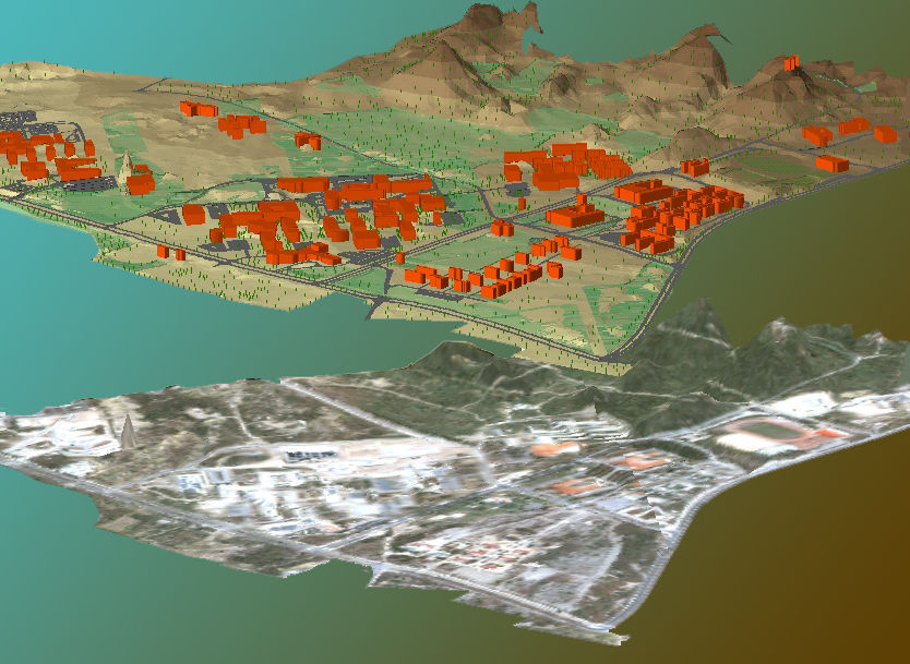 Evolution of digital mapping visualization 1998 98, NT ARC/INFO, ERDAS 3D,