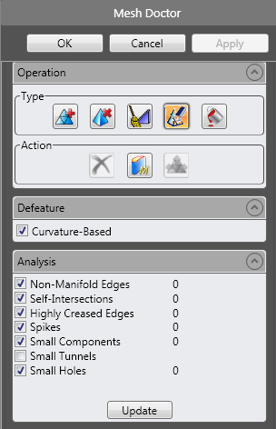 Εικόνα 110: Επιλογές του Mesh Doctor.