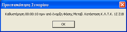 προκφψει ζνα παράκυρο διαλόγου όπου κα προτρζπει τον χριςτθ να επιβεβαιϊςει ι όχι τθν απεικόνιςθ τθσ φάςθσ. Εάν ο χριςτθσ επιλζξει ΝΑΛ τότε κα απεικονιςτεί θ φάςθ ςτθν οκόνθ Σεναρίου.