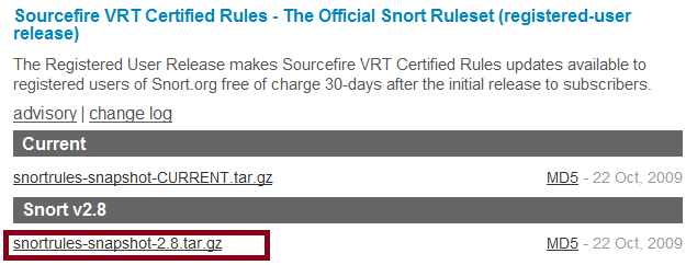 5.2 Εγκατάσταση του Snort Τα αρχεία των data-set αποτελούν tcpdumps. Περιέχουν δηλαδή καταγεγραμμένη όλη την κίνηση του δικτύου κατά την εβδομάδα αυτή.