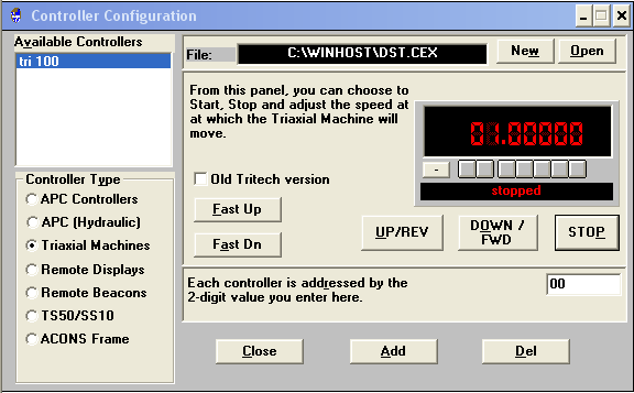 Ειδικά Παράθυρο Controller configuration ( βλ. Εικόνα 2.3β.