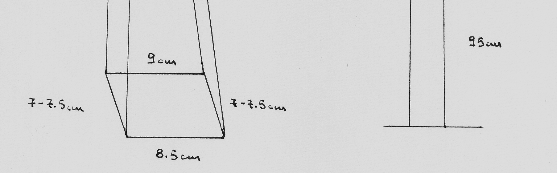 α. ιαστάσεις βάσης 0,08Χ0,09 µ. κορυφής 0,07Χ0,08 µ. β. Ύψος 2,20 µ. γ. Οπές στήριξης συρµάτων Οριζόντιου κορµού 0,30-0,40 µ από την επιφάνεια του εδάφους Βλάστησης 4 σε απόσταση 0,40 µ.