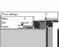 134 Σύστημα Infotainment CD 300 / CD 400 Στο μενού ρυθμίσεων τόνων, μπορείτε να ορίσετε ξεχωριστά τα χαρακτηριστικά των ηχητικών τόνων για κάθε ζώνη ραδιοφωνικών συχνοτήτων και για κάθε πηγή της