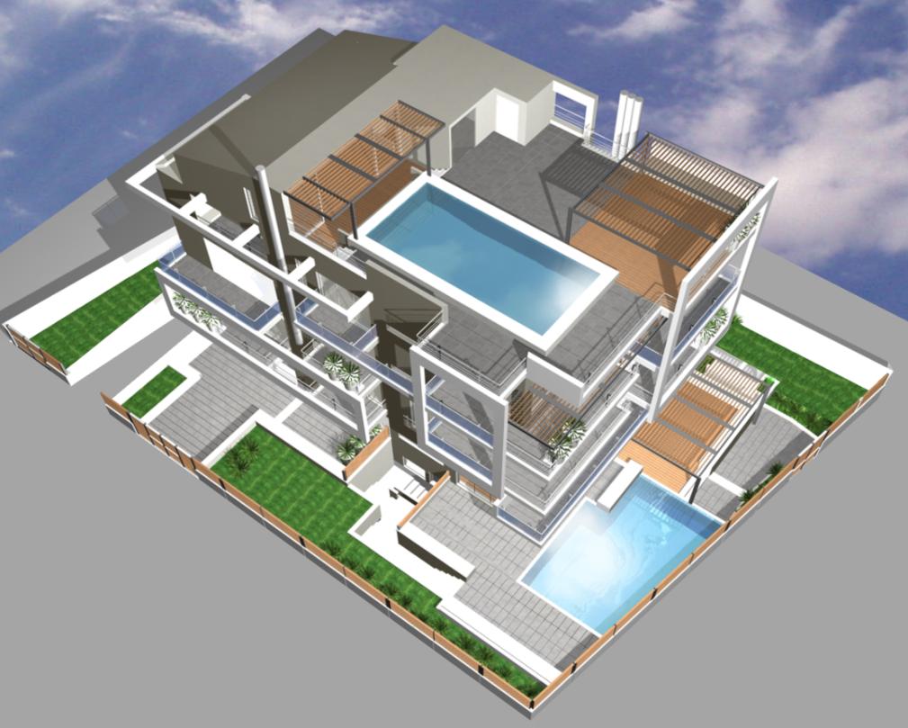 Γλυφάδα Γκόλφ Αυτόνομη Πολυτελής Μεζονέτα σε συγκρότημα Κατοικιών 220 τμ σε 3 επίπεδα Ιδιωτικός κήπος 210 τμ με πισίνα Μοντέρνα αρχιτεκτονική