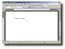 Σύνθεση Αναφοράς Το πρώτο μας κείμενο Θα ξεκινήσουμε με μια απλή πρόταση στο Word.