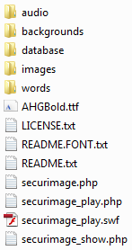 Για να μπορέσει το Secureimage να δημιουργήσει τις εικόνες της δοκιμασίας απαιτεί ο διακομιστής να μπορεί να επεξεργαστεί αρχεία php.