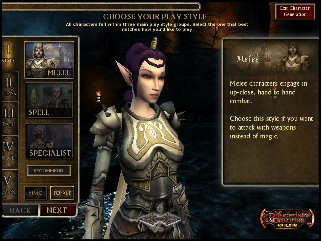 Εικόνα 20: Δημιουργία ειδώλου στο Dungeons & Dragons Online Απόκλιση του Εαυτού σε Εικονικούς Κόσμους Παιχνιδιών.