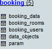 5.8 Πίνακες στο phpmyadmin. Στο phpmyadmin φτιάξαμε αρχικά τη Βαση που την ονομάσαμε booking και μετά τους πίνακες με τα δεδομένα.