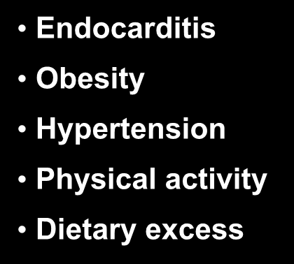 HEART FAILURE Aggravating Factors Medications New heart disease Myocardial ischemia Pregnancy Endocarditis