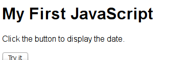 <html> <body> <script> function myfunction(){ alert("hello World") } </script> <h1>my First JavaScript</h1>