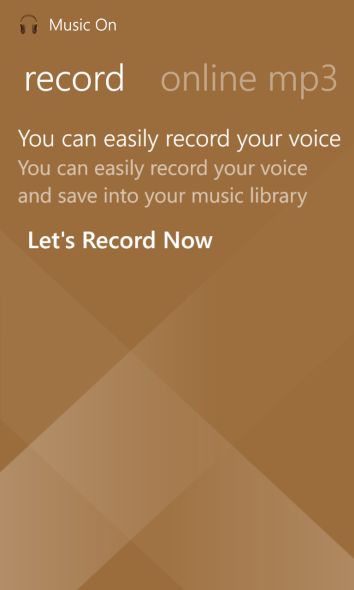 7.4 Ηχογράφηση - record Η εφαρμογή Music On δίνει στο κοινό τη δυνατότητα της ηχογράφησης και αναπαραγωγής του