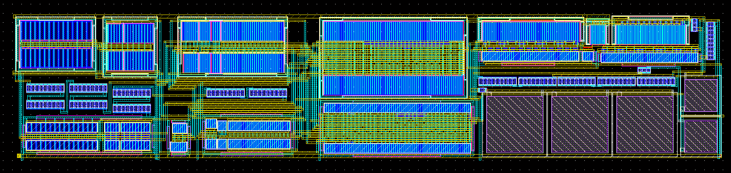 Σχήμα 7.2. Layout κυκλώματος ICM Shaper. Σχήμα 7.3. Layout κυκλώματος Replica βαθμίδας εισόδου. Σχήμα 7.4.