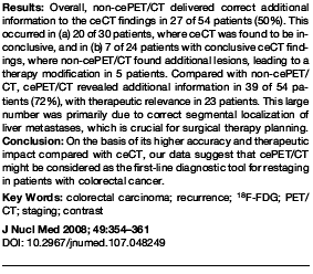 Η PETCT με FDG Contrast Enhanced CT Non-Contrast Enhanced PETCT Πξόζζεηεο βιάβεο ζε 27/54 (50%) Contrast