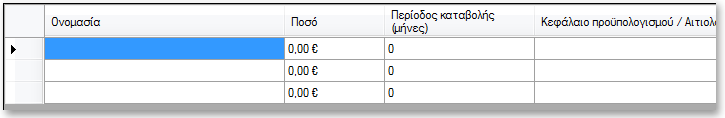 Τιμοκατάλογος εισφορών Για να καταρτίσετε τον τιμοκατάλογο εισφορών επιλέγετε το μενού Διαχείριση και στη συνέχεια Τιμοκαταλόγου εισφορών.