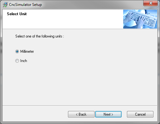 Στη συνέχεια το πρόγραμμα εγκατάστασης σας προτρέπει να επιλέξετε τη μονάδα μέτρησης που θα χρησιμοποιεί το πρόγραμμα. Έχετε δύο διαθέσιμες επιλογές Milimeter (χιλιοστά) ή Inch (ίντσες).
