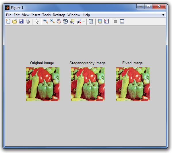 Δικόνα 5.4 Αποηέλεζμα κώδικα για RGB εικόνα. Δικόνα 5.