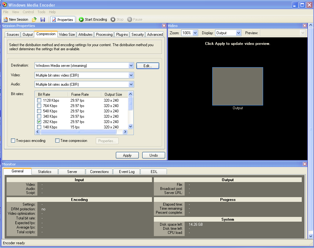 1.4 Start Encoding Γηα λα μεθηλήζεη ε κεηάδνζε παηάηε Start Encoding θαη απηόκαηα ζα ζπλδεζεί ε εθαξκνγή ζην Server θαη ε