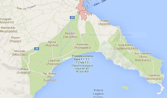 Ένας χρήσιμος χάρτης Port / Town Airport Camp Laganas Beach