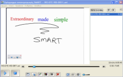 SMART Board: Πρόγραμμα αναπαραγωγής Με το πρόγραμμα αναπαραγωγής SMART μπορείτε να δείχνετε βίντεο στη διαδραστική επιφάνεια και ταυτόχρονα να γράφετε σημειώσεις με ψηφιακή μελάνη.