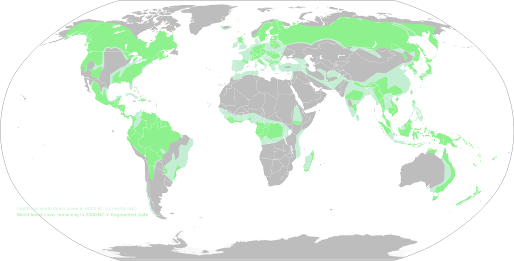 Τα δάση καλύπτουν το 30% της γης Εκτίμηση καταστροφών Παρακολούθηση βιότοπων Πηγή: http://commons.wikimedia.