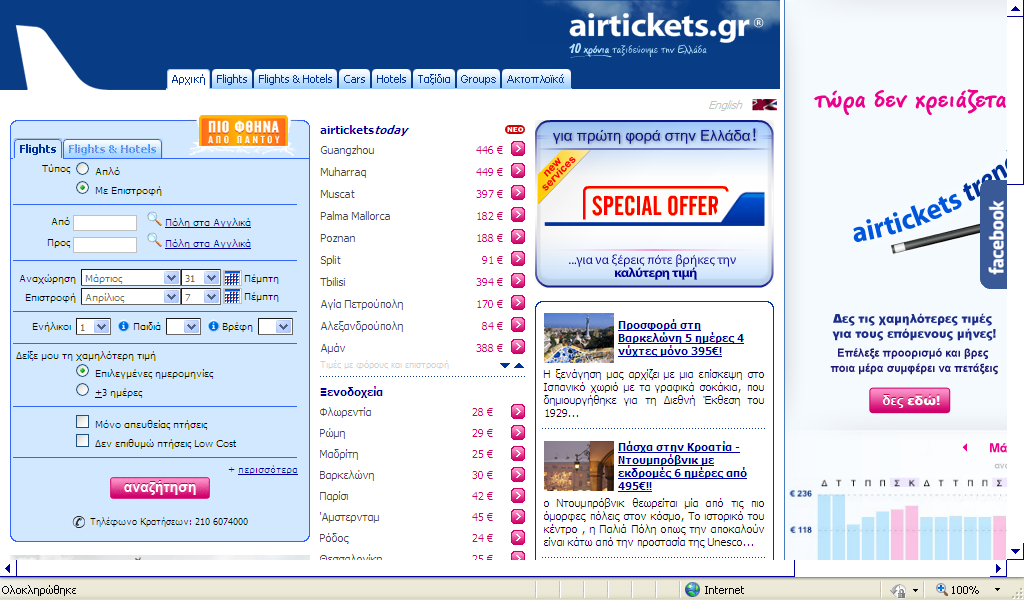 iv) Airtickets.gr Το εικονικό τουριστικό πρακτορείο airtickets.