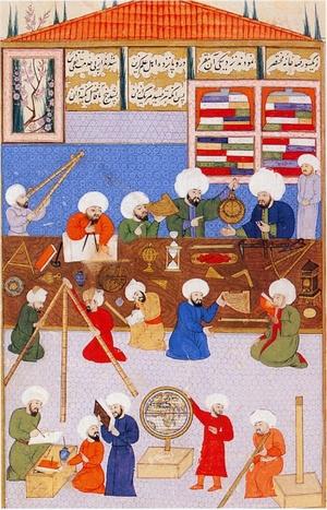 Αραβική επιστήμη Ίδρυση από τον χαλίφη Αλ-Μαμούν (813-833) της βιβλιοθήκης της Βαγδάτης και δύο