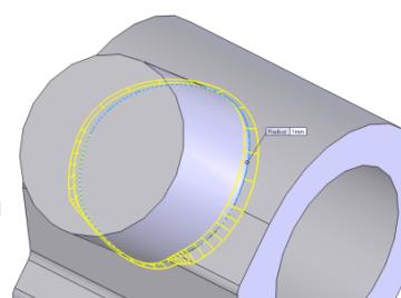 Δπηιέμηε ηελ εληνιή Cut Extrude θαη ζην πεδίν End Condition νξίζηε ηελ επηινγή Up to Next. Η επηινγή Up to Next εθηείλεη ην sketch κέρξη λα βξεη ηελ επόκελε δηακόξθσζε ηνπ αληηθεηκέλνπ.