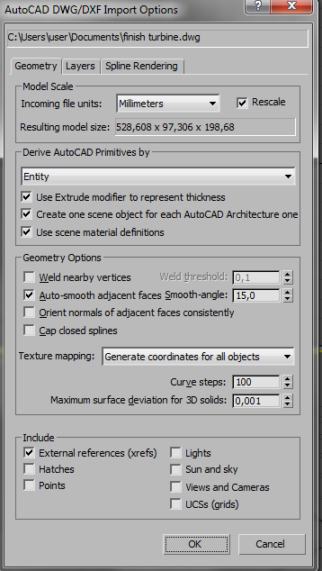 Στην συνέχεια από την επιλογή select file to import επιλέγεται το αρχείο AutoCad με ολοκληρωμένη την Α/Γ. Εικόνα 5.