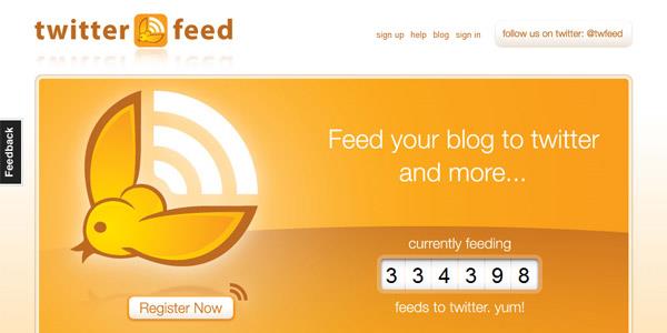 twitter feed Είναι μια ελεύθερη και αυτόματη υπηρεσία διαχείρισης των τροφοδοσιών (RSS feeds) κάθε χρήστη.