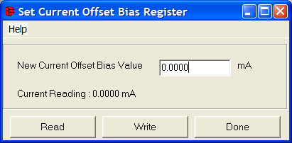 DS2788K Set Accumulation Bias Register The user can bring up the Set Accumulation Bias Register window by left clicking the Acc Bias button.