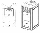 Πίλαθαο Σύπνο ζόκπαο: Tucana 8 kw Ύςνο mm 1000 Πιάηνο mm 485 Βάζνο mm 630 Βάξνο kg 110 Γηάκεηξνο ηνπ ζσιήλα γηα αέξα mm 80 Γηάκεηξνο ηνπ ζσιήλα εμαγσγήο θαπζαεξίσλ mm 80 Αλώηαηνο(*) όγθνο γηα