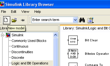 Σχήμα 6.1 Άνοιγμα του προγράμματος Στην οθόνη μας θα πρέπει να εμφανιστεί λοιπόν σε νέο παράθυρο το Simulink Library Browser (σχήμα 6.