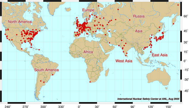 των πυρηνικών σταθμών στον κόσμο