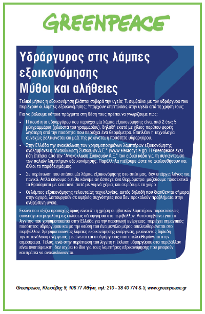 Λάμπες Οικονομίας: η Δολοφονία τής Υγείας λωνάδες βαριά μεθυσμένους μέσα σε ατμούς επικίνδυνης και πράσινης τοξικής υδραργυρικής μέθης, που τα αλεστικά των μεθυσμένων μυλωνάδων πληρώνουν το