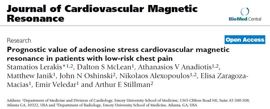 Adenosine Stress MRI από τα επείγοντα 2009;11:37 Regional wall