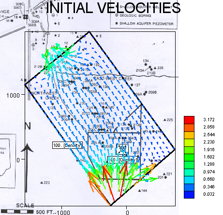 Γράφηµα 12-1 Initial Concentrations στην περιοχή Seymour