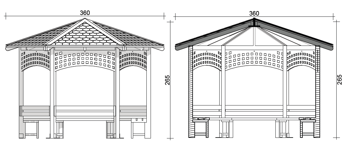 3D Σχέδιο (Διαστάσεις σε cm) Όψη, Τομή (Διαστάσεις σε