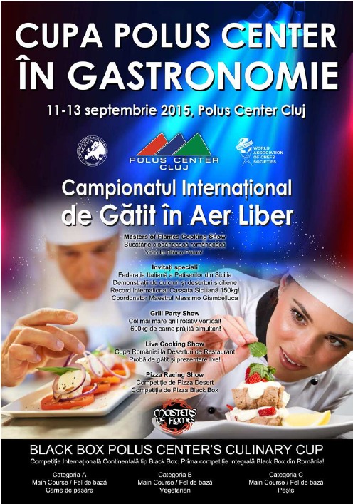 Ρουμανία Σεπτέμβριος 2015 Η ομάδα μας θα εκπροσωπήσει την Κύπρο στον διαγωνισμό Cupa Polus Center in Gastronomie στη Ρουμανία (Κλούζ) με επικεφαλής την Αντιπρόεδρο Χρυσούλα Τρισβέη και τους Γιώργο