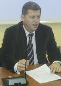 απερχόμενος Πρόεδρος του Ε.Β.Ε. Φλώρινας κ. Αριστείδης Αριστείδου, κατά τη διάρκεια συνέντευξης τύπου που παραχώρησε στα τοπικά Μ.Μ.Ε. την Τετάρτη 7 Δεκεμβρίου.