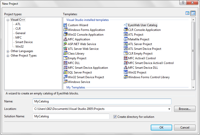 4.4.1 Creating a new project Το Microsoft Visual Studio χρησιμοποιείται για να δημιουργήσετε τις λειτουργίες σε C++, μετά την ανάπτυξη των τμημάτων Visual Studio χρησιμοποιείται για να συλλέξει τις