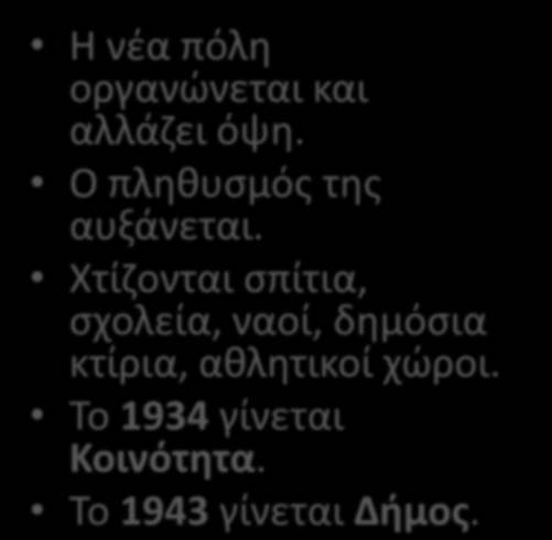 Η Νέα Σμύρνη Η νέα πόλη οργανώνεται και αλλάζει όψη.