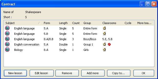 5. Set maximum allowed number of lessons on question marked positions, i.e. the maximum number of lessons that can be placed in positions marked with the "?" in Time-off. See: ορίσετε τα παρακάτω: 1.