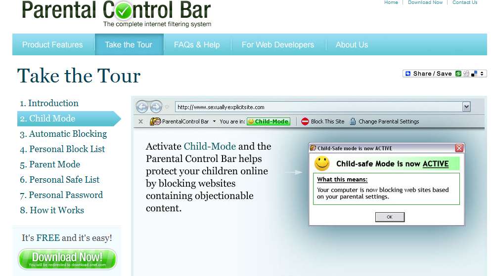 PCMS Parental Control Bar