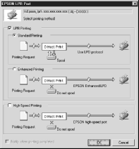 3. Κάντε δεξί κλικ στο εικονίδιο του εκτυπωτή που θέλετε και επιλέξτε Properties (Ιδιότητες). Εµφανίζεται το παράθυρο διαλόγου EPSON LPR Port (Θύρα EPSON LPR). 4.