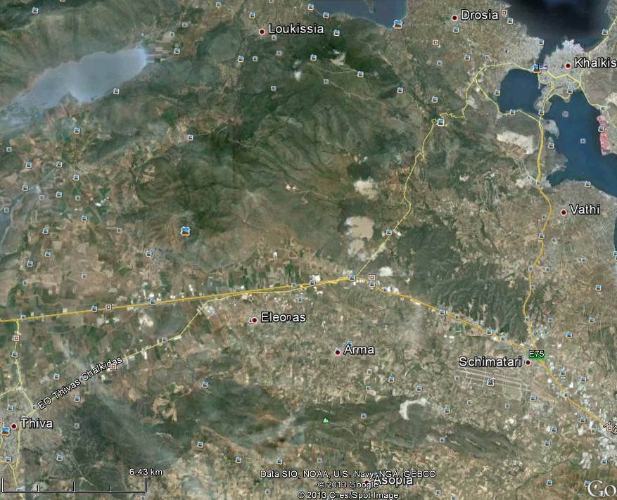 3. ΠΕΡΙΟΧΗ ΜΕΛΕΤΗΣ 3.1 Γεωγραφικά στοιχεία Η περιοχή μελέτης βρίσκεται στην ανατολική Στερεά Ελλάδα, 50 Km από την Αθήνα και καταλαμβάνει έκταση 645 Km2.