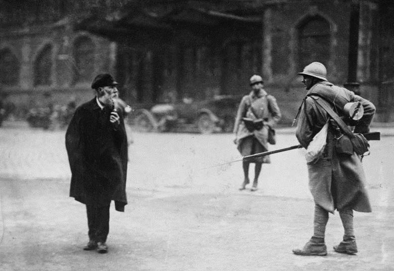 French troops had invaded the industrial land around the River Ruhr. They tried to control the German workers and public.