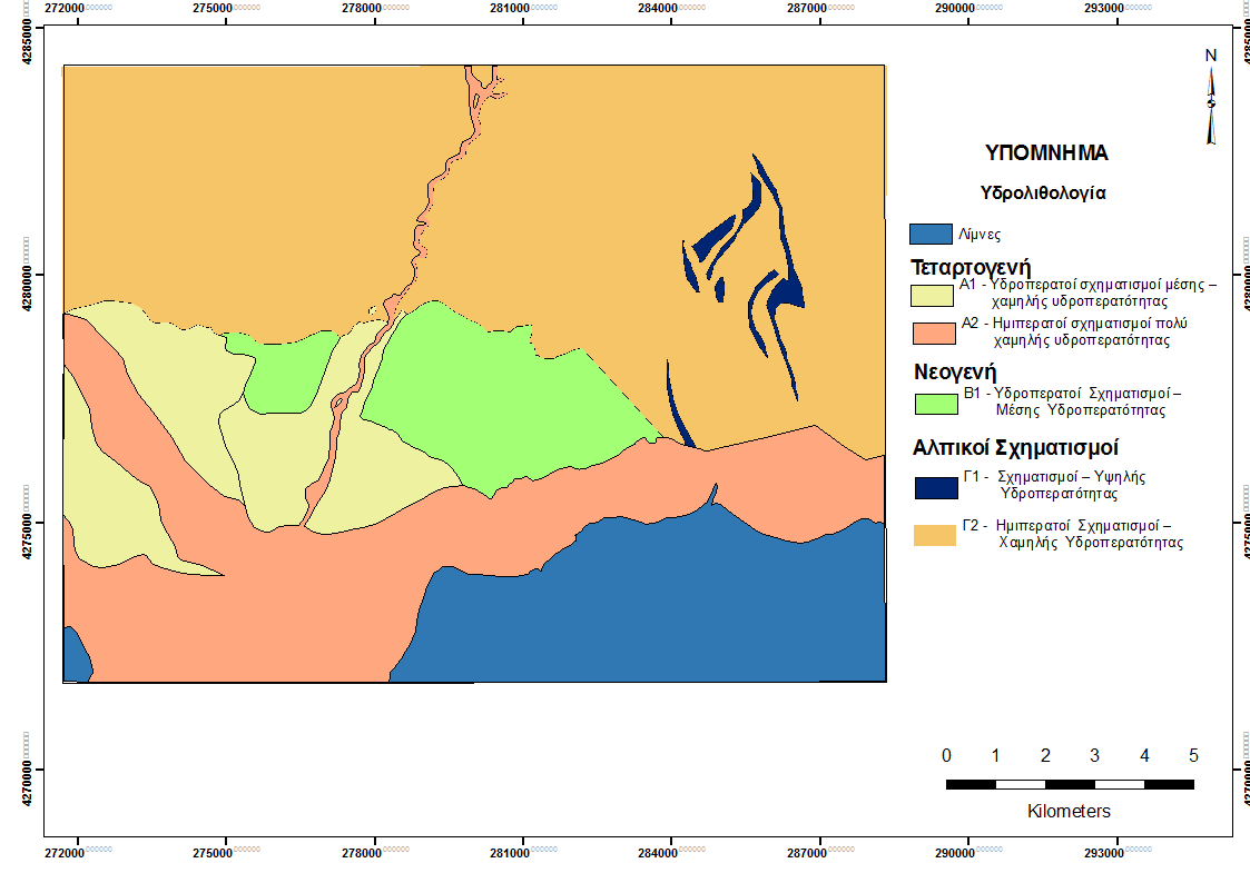 Χάρτης 4: Υδρολιθολογικός