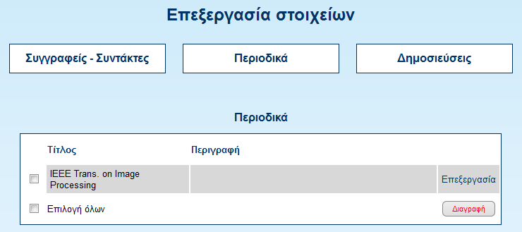 Το μενού που εμφανίζεται πατώντας το αντίστοιχο κουμπί φαίνεται στην εικόνα 3.76.