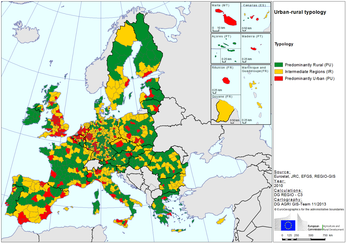 Υάξηεο 2: Απνηχπσζε Γεσξγηθψλ Αζηηθψλ εθηάζεσλ Πεγή: http://ec.europa.eu/agriculture/index_en.