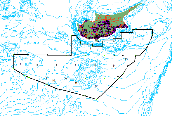 ΑΟΖ Κύπρου Εικόνα 16: Η ΑΟΖ της Κύπρου φαίνεται με